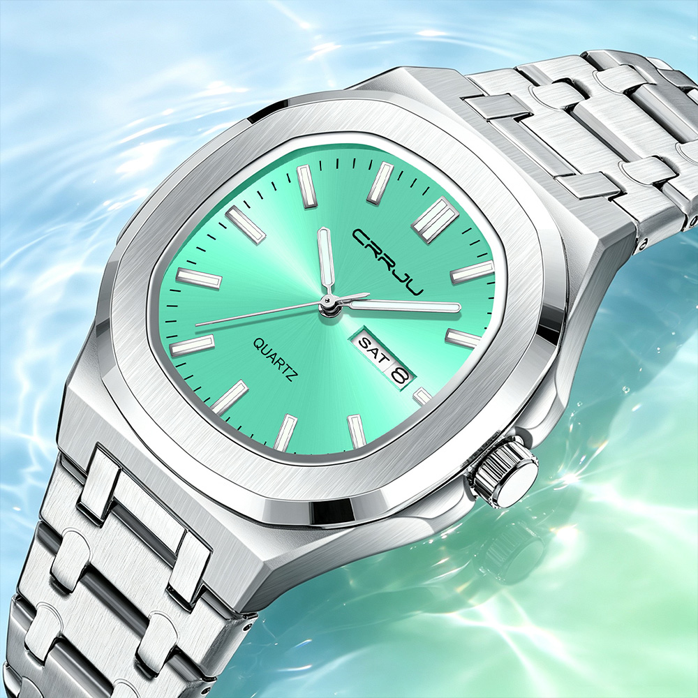 Smartwatch Luxury Watches For Men - CRRJU 5039 Top Brand Men's Quartz