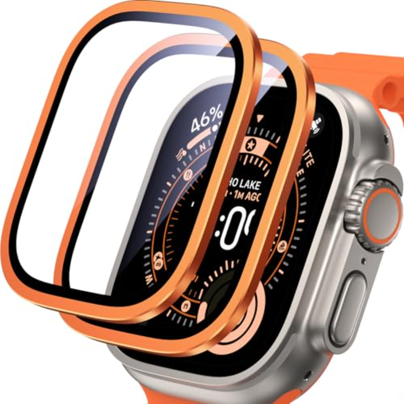 2PCS HD Metal Tempered Glass F - Smartwatch Watches Gift For Men review and price