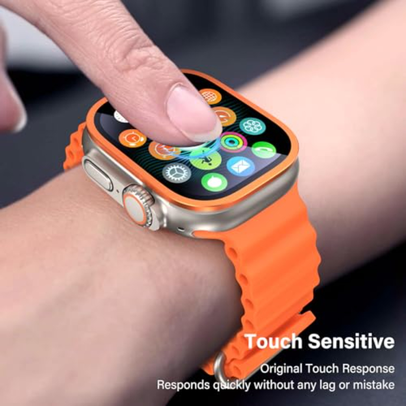 2PCS HD Metal Tempered Glass F - Smartwatch Watches Gift For Men review and price
