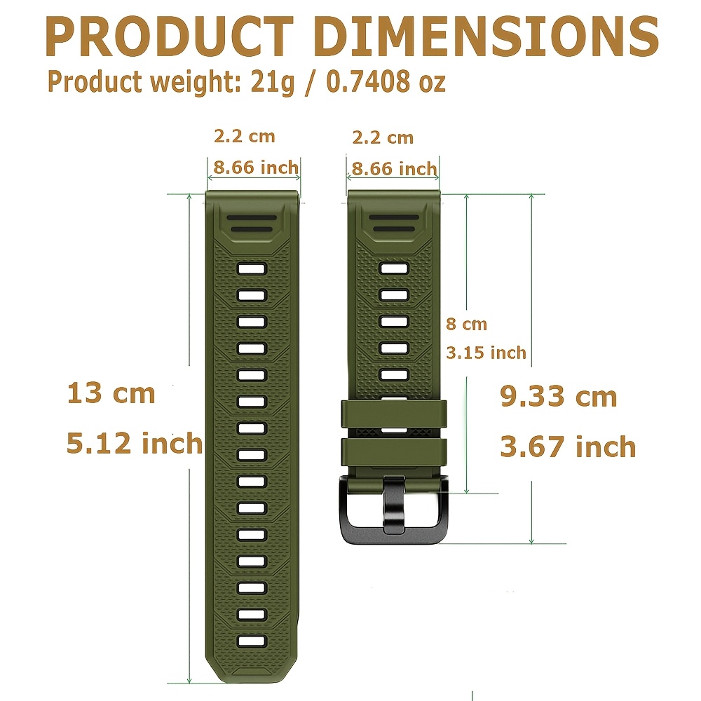 22mm Soft Silicone Watch Strap - Smartwatch Running Watches For Men review and price