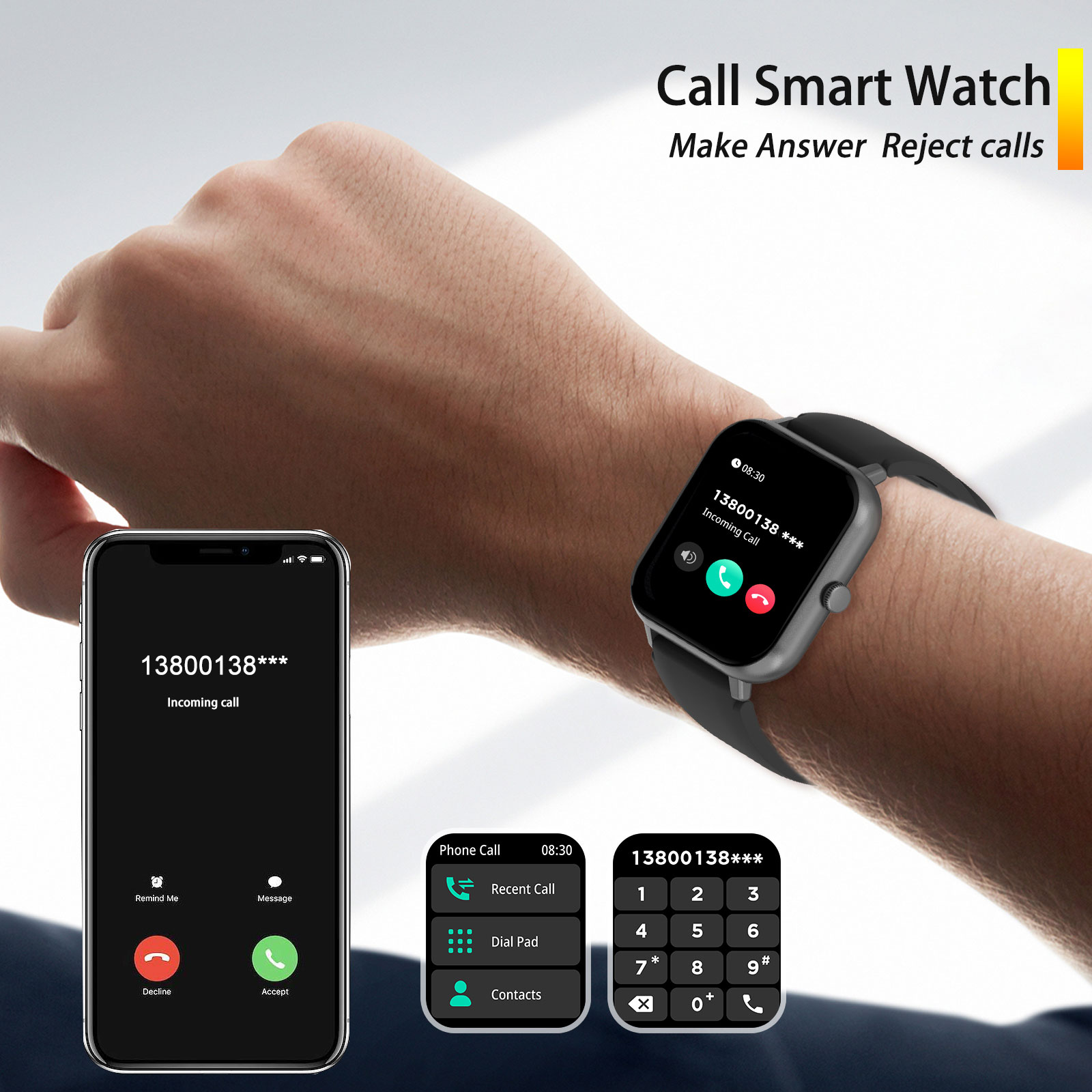 1.44inch Smart watch, wireless - Smartwatch Iphone Watch For Men review and price