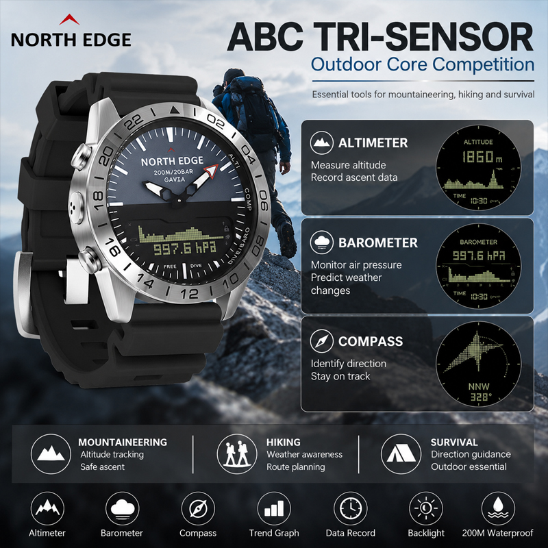 NORTH EDGE Mens  Dive Watch Mi - Smartwatch Army Watches For Men review and price