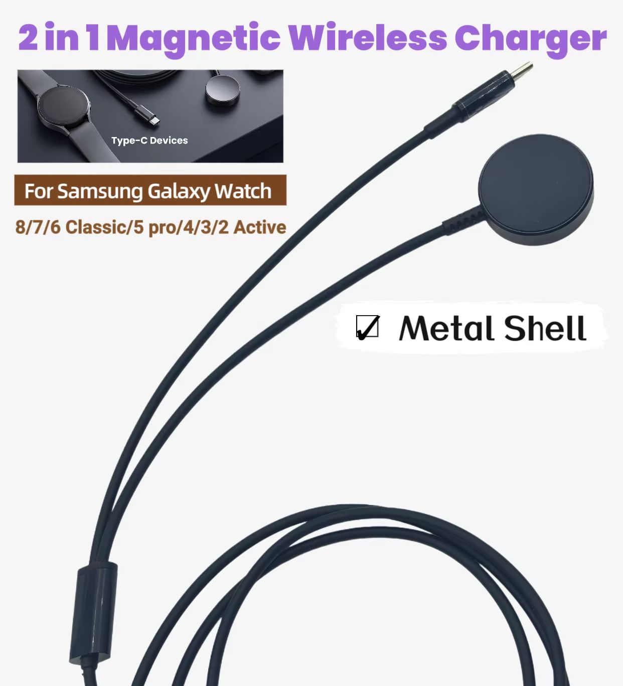 Type-C 2-in-1 Magnetic Wireles - Watches Smartwatch Samsung review and price
