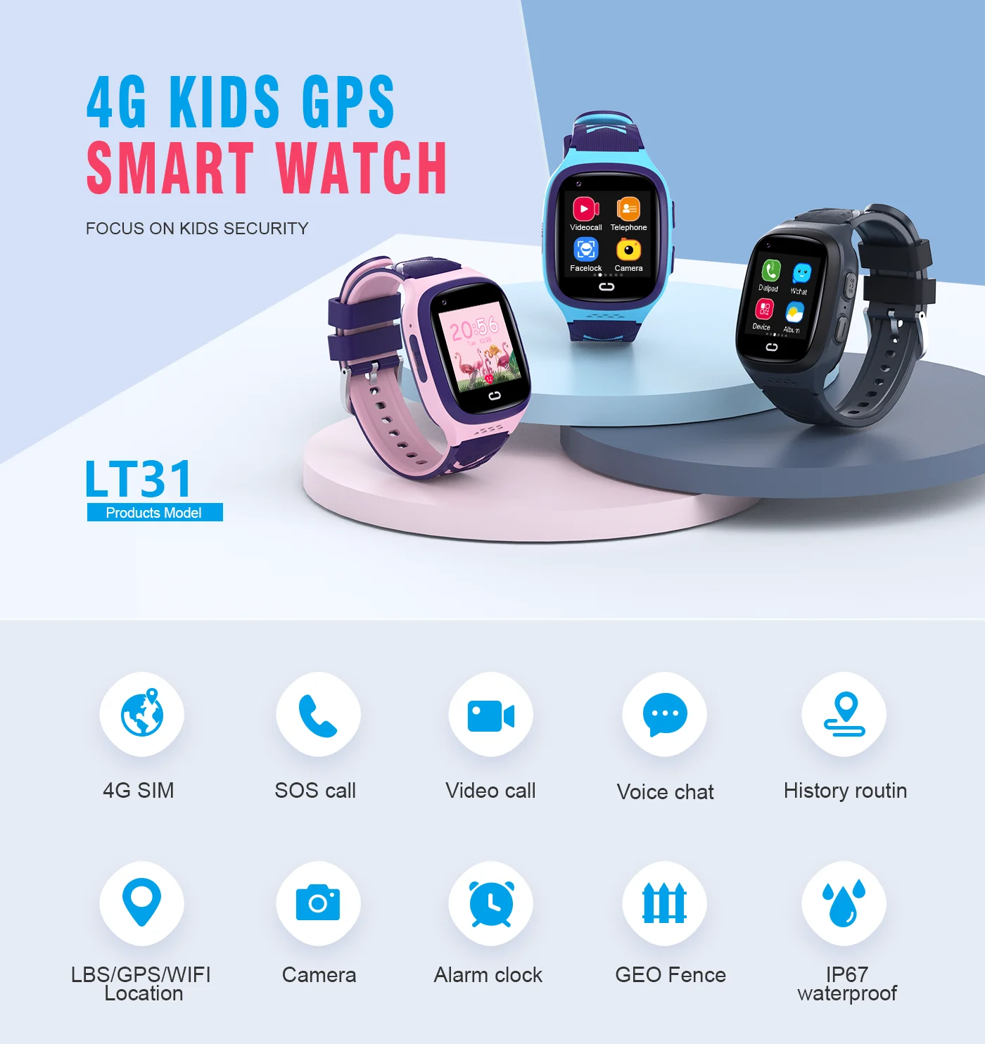 4G Kids Smartwatch SOS Waterpr - Smartwatch Watches For Kids With Gps review and price