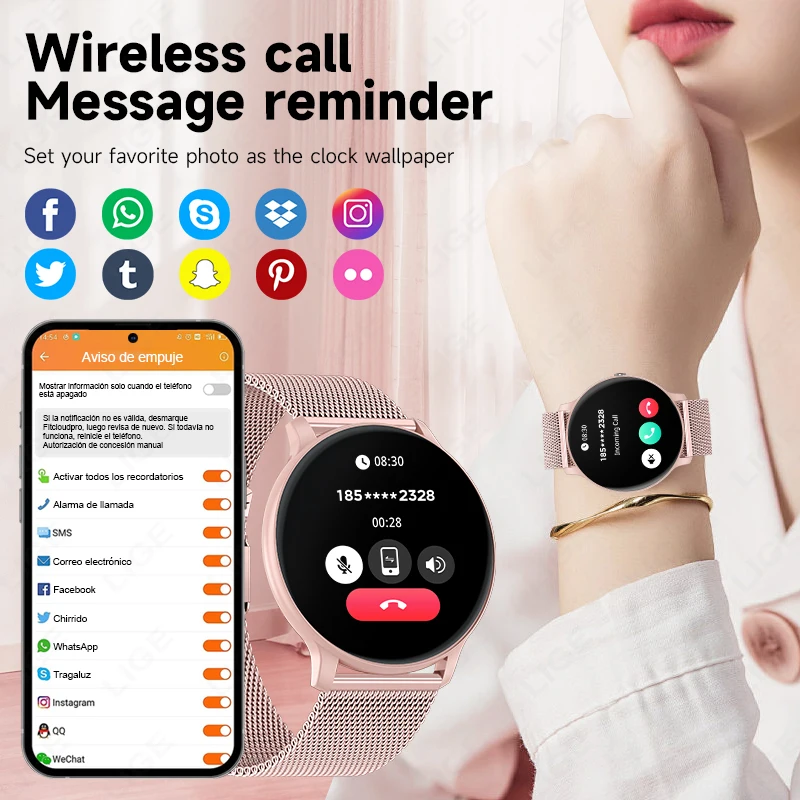 LIGE Bluetooth Call Smart Watc - Smartwatch Sports Watches For Women review and price