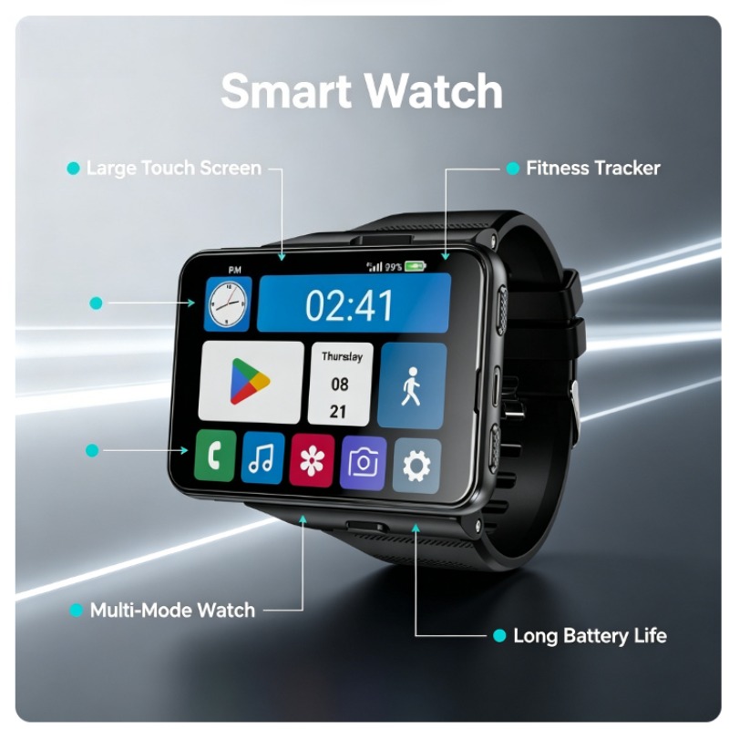 S999 Plus Smart Watch, 4G Andr - Smartwatch Watches For Mens review and price