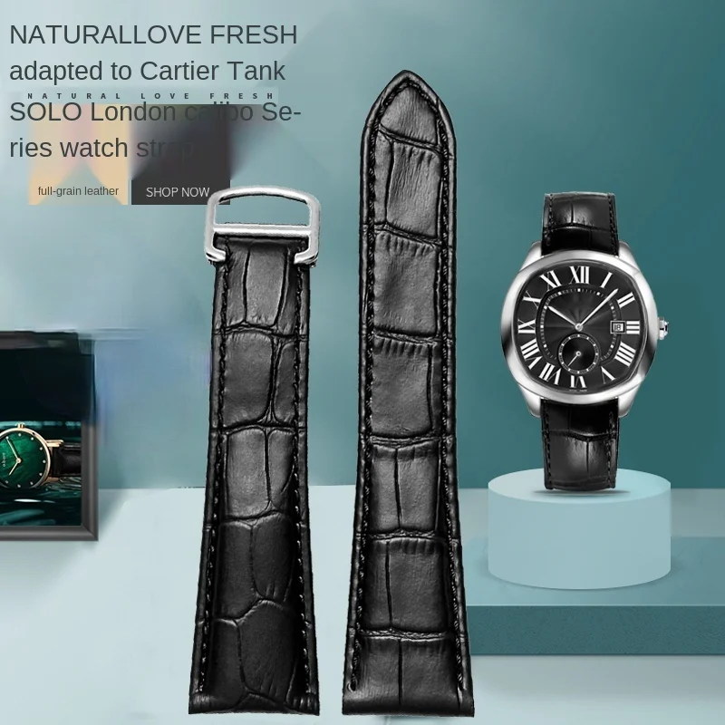 Watchband Genuine Leather Watc - Cartier Watch Tank review and price