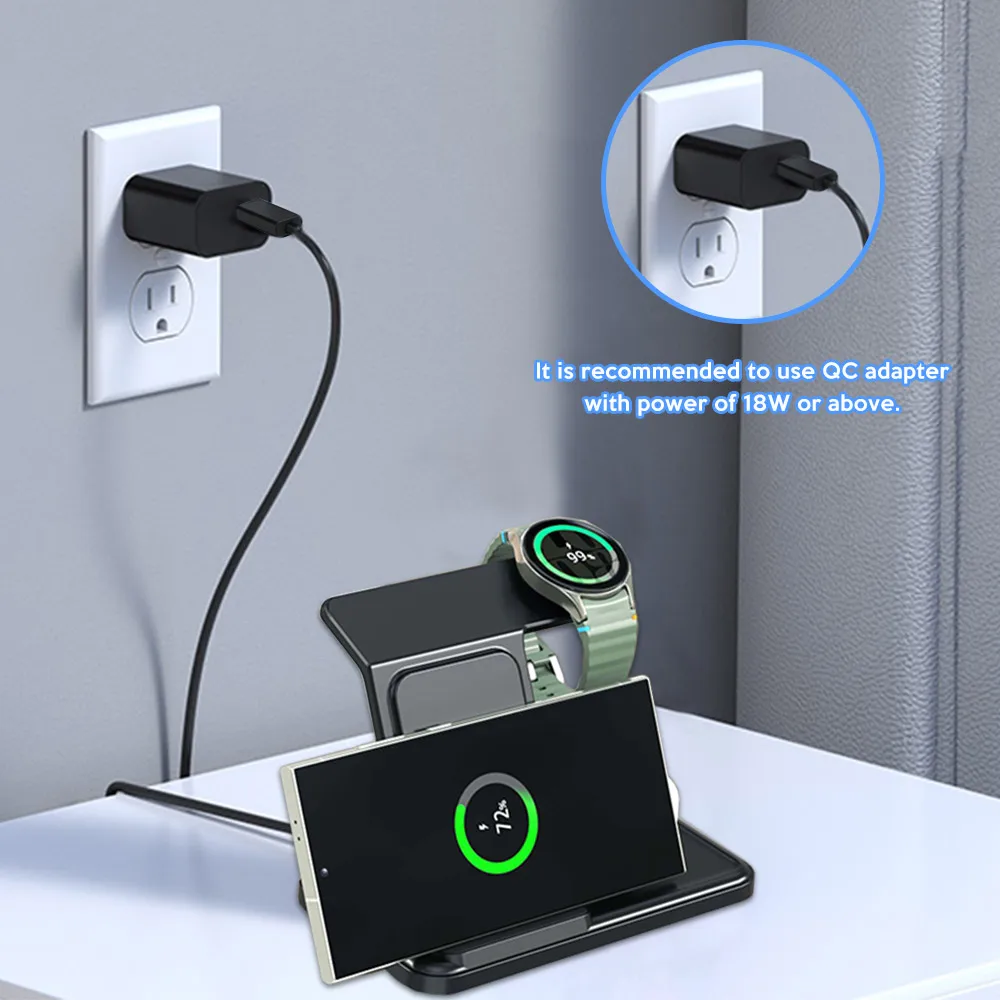 3 IN 1 Wireless Charger Statio - Watches Smartwatch Samsung review and price
