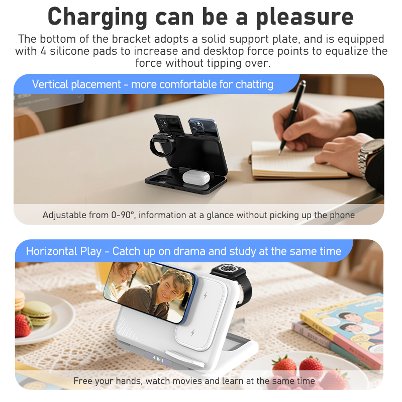 4 in 1 Dual Phone Wireless Cha - Watches Smartwatch Samsung review and price