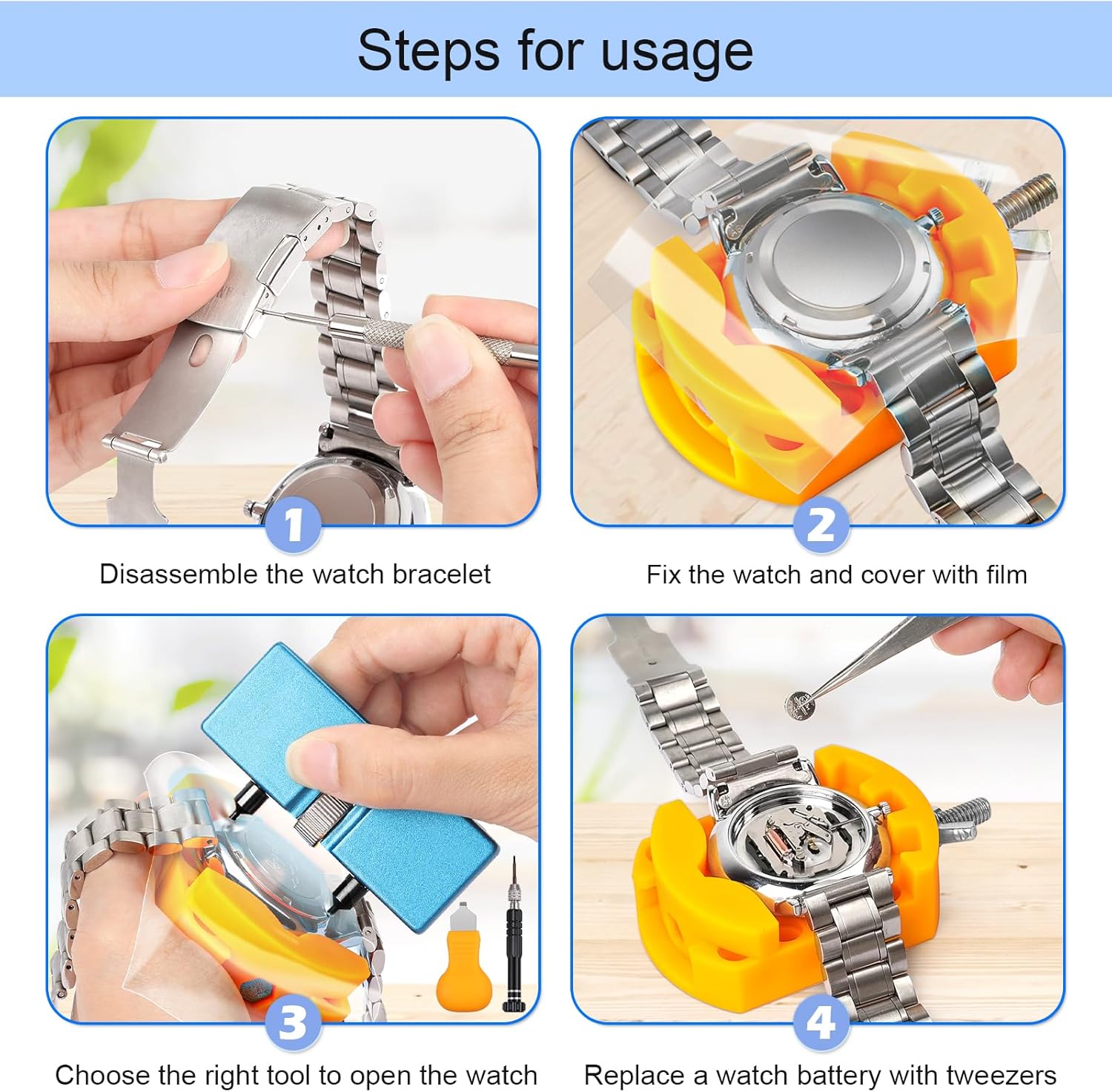32 pcs Watch Battery Replaceme - Spring Bar Tool review and price