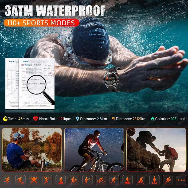 Military 540mAh GPS Smart Watc - Smartwatch Watches Gift For Men review and price