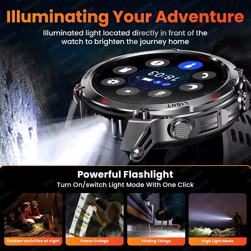 Military 540mAh GPS Smart Watc - Smartwatch Watches Gift For Men review and price