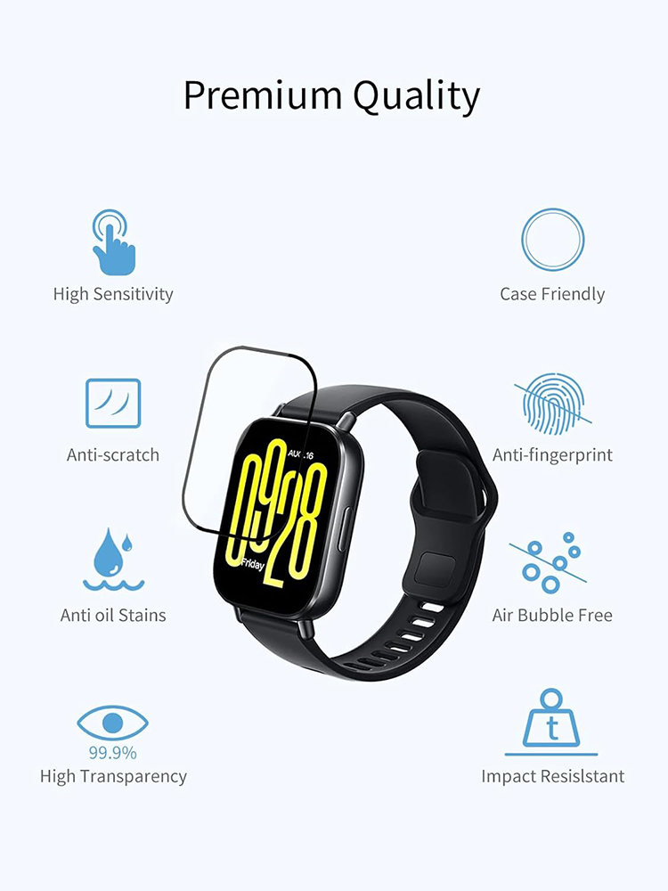 Screen Protector for Redmi Wat - Watch Redmi review and price