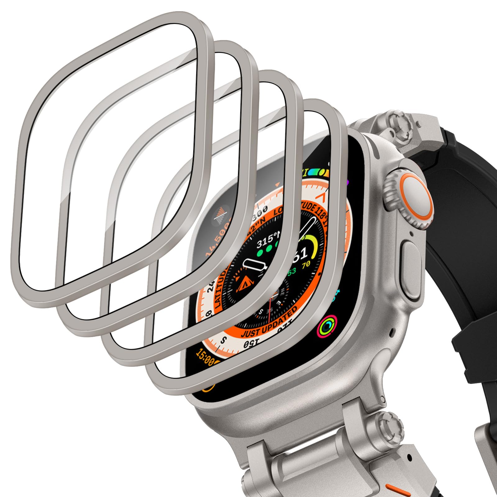 Aluminium Alloy Case+Tempered  - Smartwatch Watches Gift For Men review and price