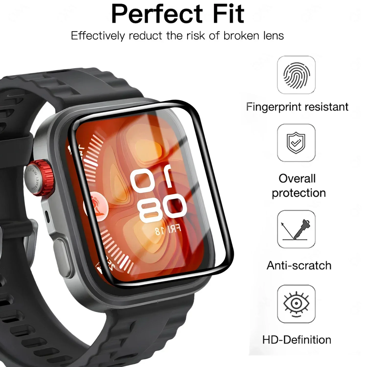 5 Pcs Tempered film For Huawei - Smartwatch Watch Huawei review and price
