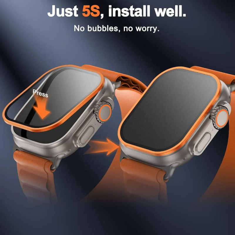 Tempered Glass for Apple Watch - Smartwatch Watches Gift For Men review and price